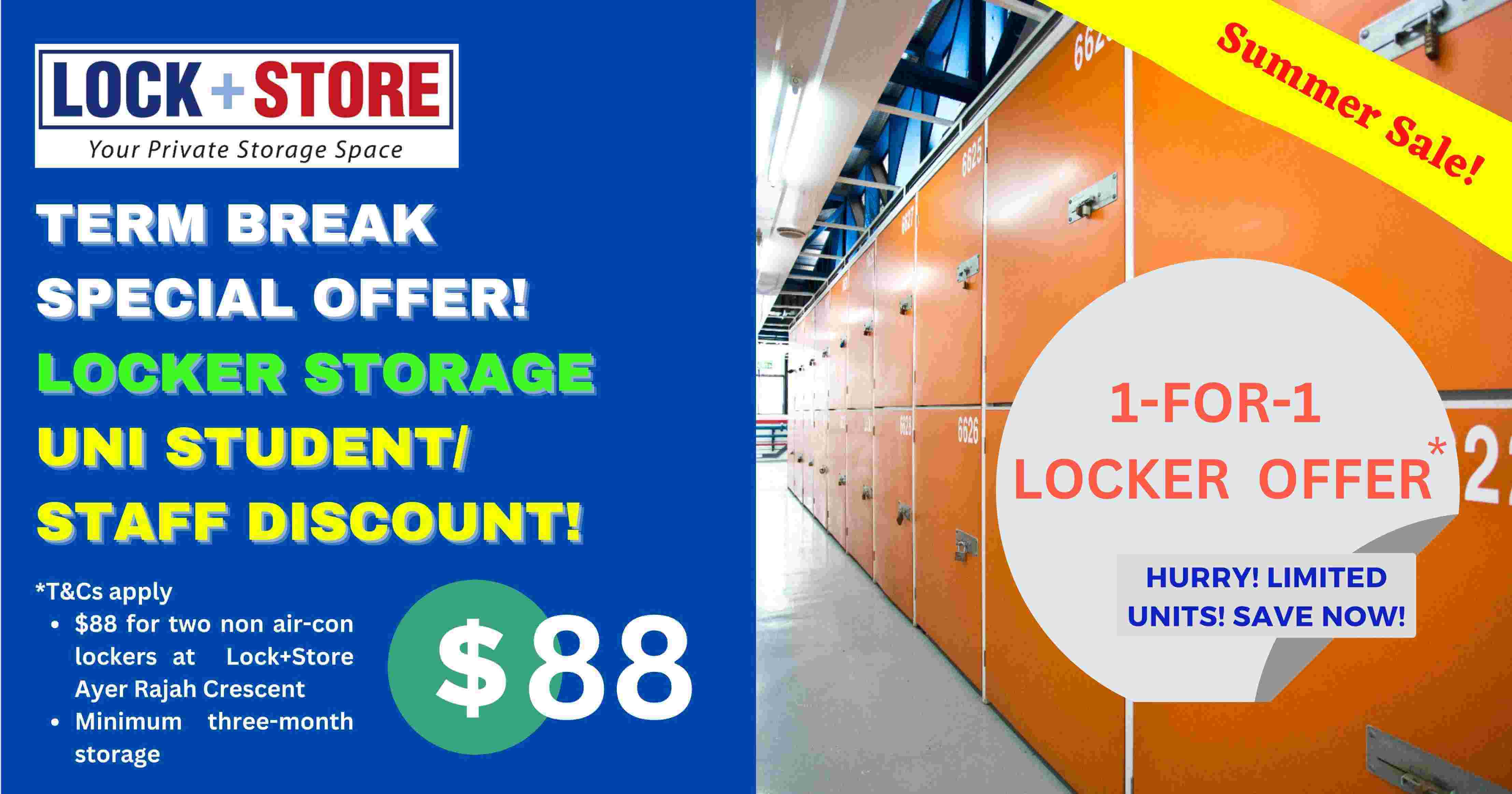 Self Storage Space at 14 locations in Singapore Lock+Store
